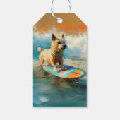 Biewer Terrier Beach Surfmalerei Geschenkanhänger (Rückseite)