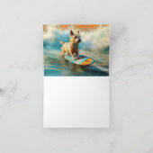 Biewer Terrier Beach Surfmalerei Karte (Innenseite)