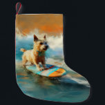 Biewer Terrier Beach Surfmalerei Kleiner Weihnachtsstrumpf<br><div class="desc">Tauchen Sie ein in die spielerische Welt des Kaninchen-Abenteuers mit diesem faszinierenden Bild. Ein gepflegter Hund geht zu den Wellen und reitet geschickt auf einem sonnengeküssten Strand. Das lebendige Kunstwerk vereint wunderbar das Wesentliche der Erregung am Strand, während der Hund furchtlos auf den Wellen reitet und den Geist von Spaß...</div>