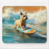 Biewer Terrier Beach Surfmalerei Mousepad (Vorne)