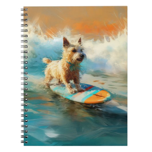 Biewer Terrier Beach Surfmalerei Notizblock (Vorderseite)