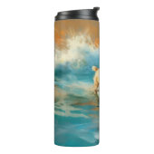 Biewer Terrier Beach Surfmalerei Thermosbecher (Nach links gedreht)