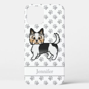Biewer Terrier / Biewer Yorkie Cartoon-Hund & Name Case-Mate iPhone Hülle
