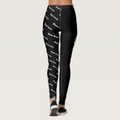 Biewer Terrier Cartoon Hund & Hund Name und Rasse Leggings (Rückseite)