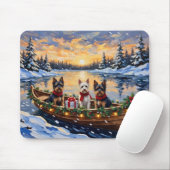 Biewer Terrier Christmas Boat Holiday Mousepad (Mit Mouse)
