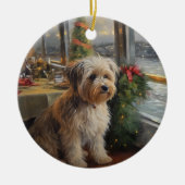 Biewer Terrier Christmas Cruise: Pawsome Holiday Keramik Ornament (Vorne)