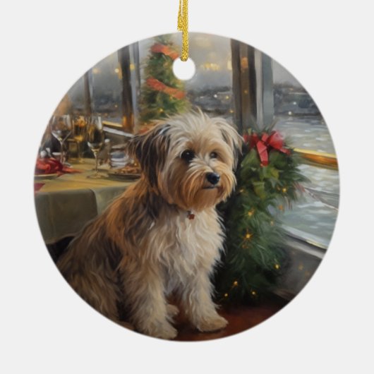 Biewer Terrier Christmas Cruise: Pawsome Holiday Keramik Ornament (Hinten)