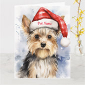 Biewer Terrier Christmas Personalisiert Karte (Gelbe Blume)