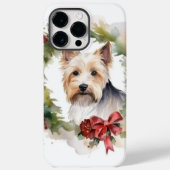 Biewer Terrier Christmas Wreath Festive Pup Case-Mate iPhone Hülle (Rückseite)