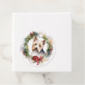 Biewer Terrier Christmas Wreath Festive Pup Geschenkanhänger (Beispiel)