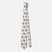 Biewer Terrier Christmas Wreath Festive Pup Krawatte (Vorderseite)