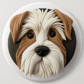 Biewer Terrier Dog 3D Inspiriert Button (Vorderseite)