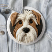 Biewer Terrier Dog 3D Inspiriert Button (Beispiel)