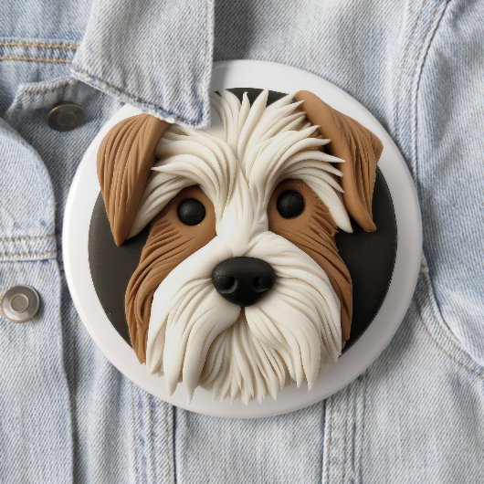 Biewer Terrier Dog 3D Inspiriert Button (Beispiel)