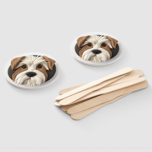 Biewer Terrier Dog 3D Inspiriert Fächer (Non-assembled)