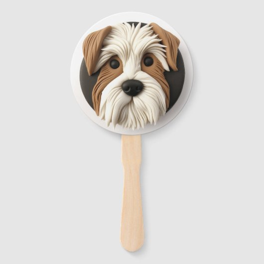 Biewer Terrier Dog 3D Inspiriert Fächer (Vorderseite)