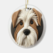 Biewer Terrier Dog 3D Inspiriert Keramik Ornament (Links)