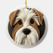 Biewer Terrier Dog 3D Inspiriert Keramik Ornament (Hinten)