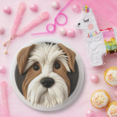 Biewer Terrier Dog 3D Inspiriert Pappteller (Party)
