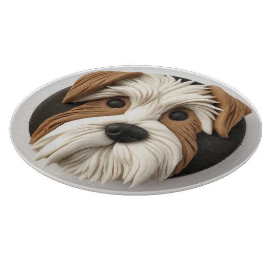 Biewer Terrier Dog 3D Inspiriert Schneidebrett (Ecke)