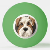 Biewer Terrier Dog 3D Inspiriert Tischtennisball (Rückseite)
