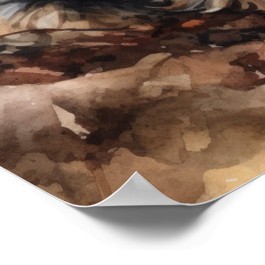 Biewer Terrier Dog Art Print Poster (Ecke)