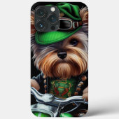 Biewer Terrier Dog Autofahrrad St. Patrick's Day Case-Mate iPhone Hülle (Rückseite)