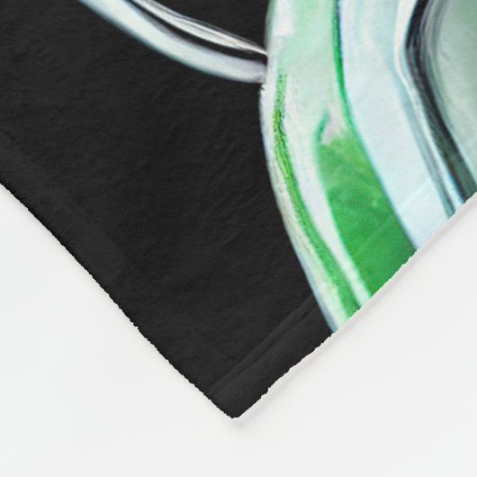 Biewer Terrier Dog Autofahrrad St. Patrick's Day Fleecedecke (Ecke)