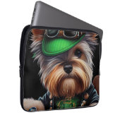 Biewer Terrier Dog Autofahrrad St. Patrick's Day Laptopschutzhülle (Vorne Rechts)