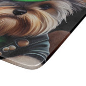 Biewer Terrier Dog Autofahrrad St. Patrick's Day Schneidebrett (Ecke)