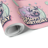 Biewer Terrier Dog Colorful Geschenkpapier (Rolleneckpunkt)
