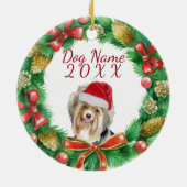 Biewer Terrier Dog Frory Christmas Keramik Ornament (Hinten)