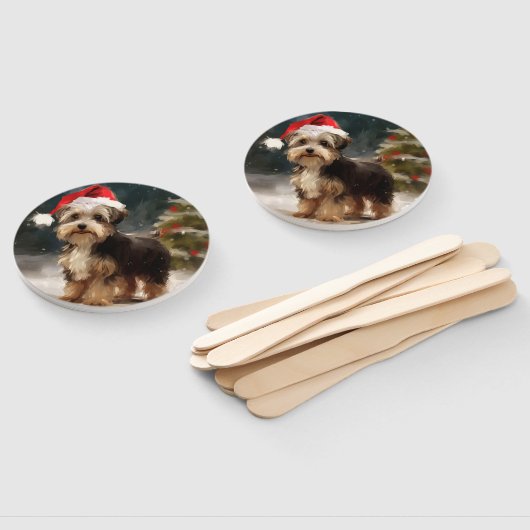 Biewer Terrier Dog in Schneehocht Fächer (Non-assembled)