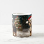 Biewer Terrier Dog in Schneehocht Kaffeetasse (Mittel)