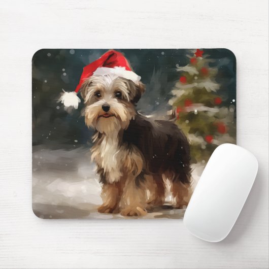 Biewer Terrier Dog in Schneehocht Mousepad (Mit Mouse)