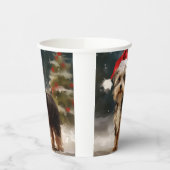 Biewer Terrier Dog in Schneehocht Pappbecher (Links)