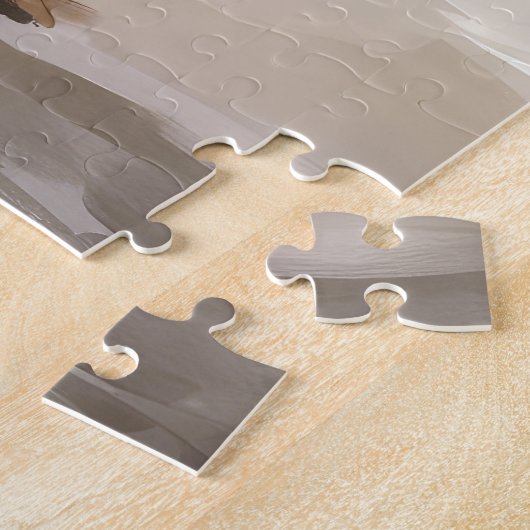 Biewer Terrier Dog in Schneehocht Puzzle (Seite)