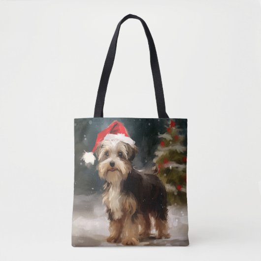 Biewer Terrier Dog in Schneehocht Tasche (Vorderseite)