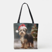 Biewer Terrier Dog in Schneehocht Tasche (Rückseite)