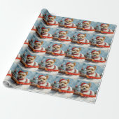 Biewer Terrier Dog in Sledge Let it Snow Christmas Geschenkpapier (Ungerollt)