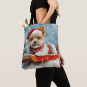 Biewer Terrier Dog in Sledge Let it Snow Christmas Tasche (Von Nahem)