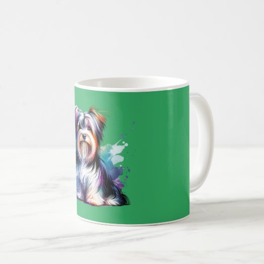 Biewer Terrier Dog Kaffeetasse (VorderseiteRechts)
