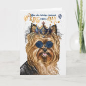 Biewer Terrier Dog King für Day Funny Birthday Karte (Vorderseite)