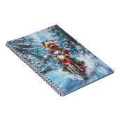 Biewer Terrier Dog Riding Motorrad Weihnachten Notizblock (Rechte Seite)