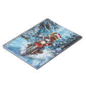 Biewer Terrier Dog Riding Motorrad Weihnachten Notizblock (Linke Seite)