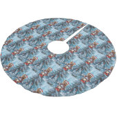 Biewer Terrier Dog Riding Motorrad Weihnachten Polyester Weihnachtsbaumdecke (Schrägansicht)