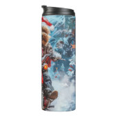 Biewer Terrier Dog Riding Motorrad Weihnachten Thermosbecher (Nach rechts gedreht)