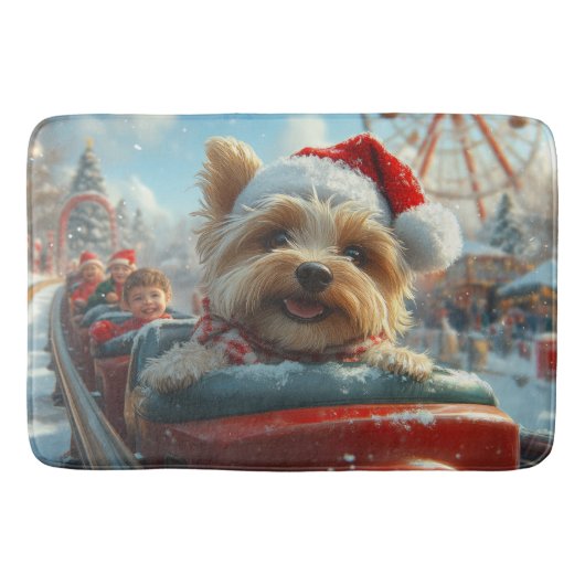 Biewer Terrier Dog Roller Untersetzer Weihnachten Badematte (Vorderseite)
