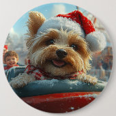 Biewer Terrier Dog Roller Untersetzer Weihnachten Button (Vorderseite)