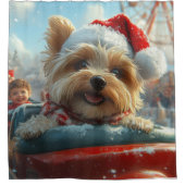 Biewer Terrier Dog Roller Untersetzer Weihnachten Duschvorhang (Vorderseite)